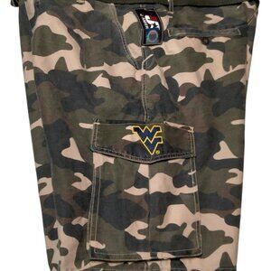 WVU Mountaineers Camo Cargo Shorts J America L Woodland Camouflage West Virginia